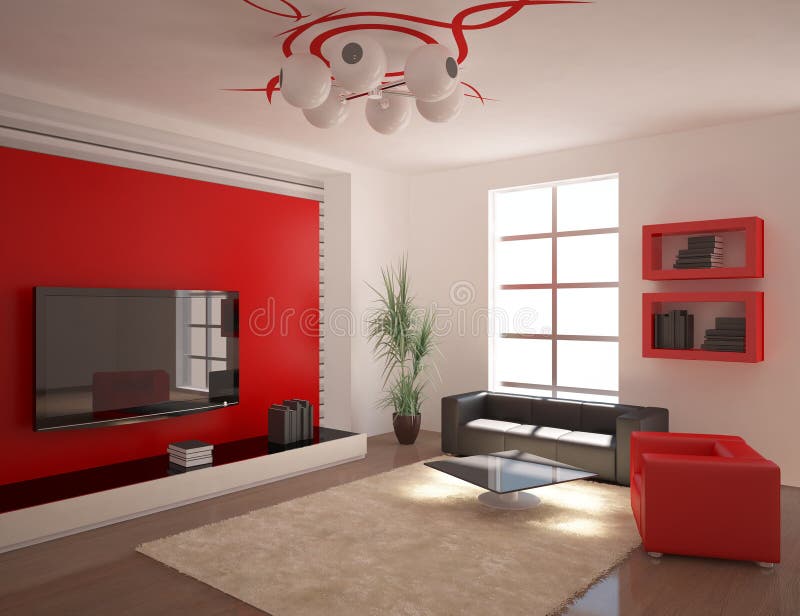 Red interior composition