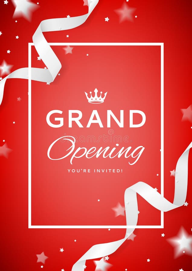 Free Vector, Grand opening you are invited lettering