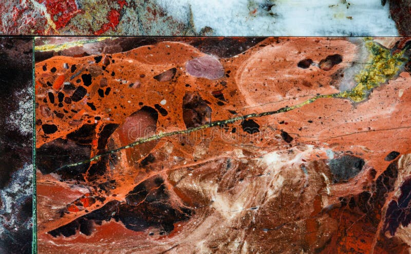 Red Jasper tiles. Decorative stone background macro view. Multi color natural mineral surface with a unique pattern and. Texture stock photography Red Jasper tiles. Decorative stone background macro view. Multi color natural mineral surface with a unique pattern and. Texture stock photography
