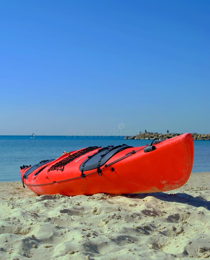 Red kayak stock photo. Image of journey, summer, kayak 4062372