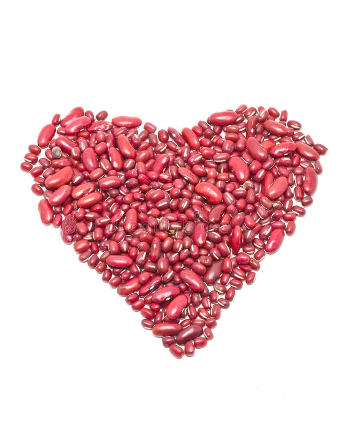 Red Kidney Beans Heart Shape. Stock Image Image of brown, nutrition