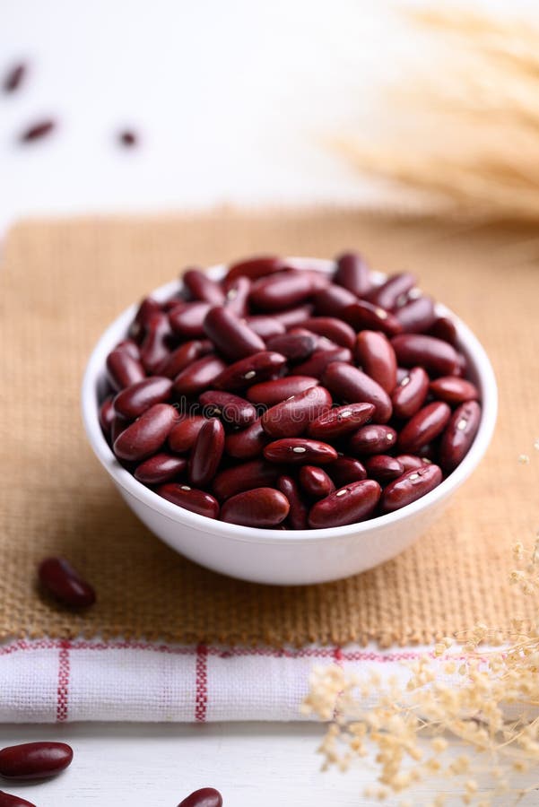 Red Kidney Beans Seed in Bowl, Food Ingredients Stock Image Image of