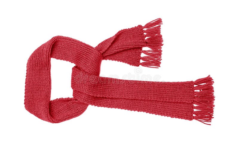 Red scarf stock image. Image of homemade, neckcloth, isolated 36434955
