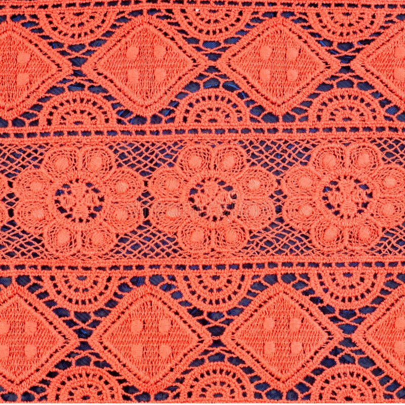 Red lace fabric texture