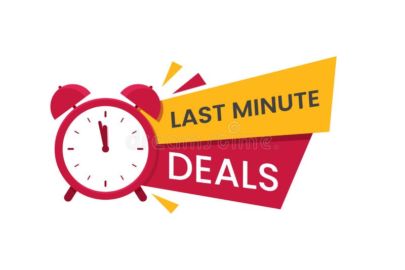 Red Last Minute Deal Logo, Symbol, Banner Stock Vector - Illustration of  offer, flat: 161850434