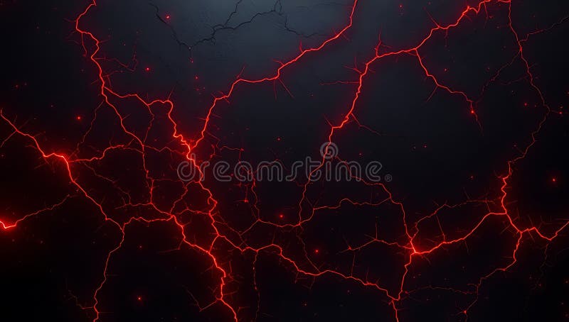 Red Lava Cracks Dunkle Oberfläche Hintergrund vektor abbildung