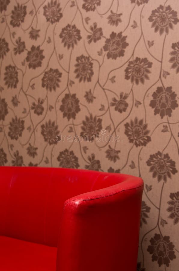 Vintage red sofa. stock image. Image of vintage, furniture 2166341