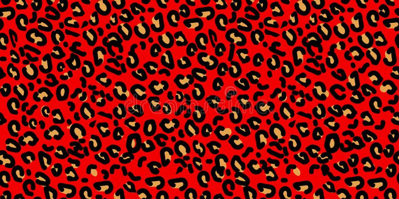 Primero proteccion lanzamiento Red Leopard Seamless Pattern. Animal Print. Vector Background Eps10 Stock  Illustration - Illustration of panther, fabric: 143842418