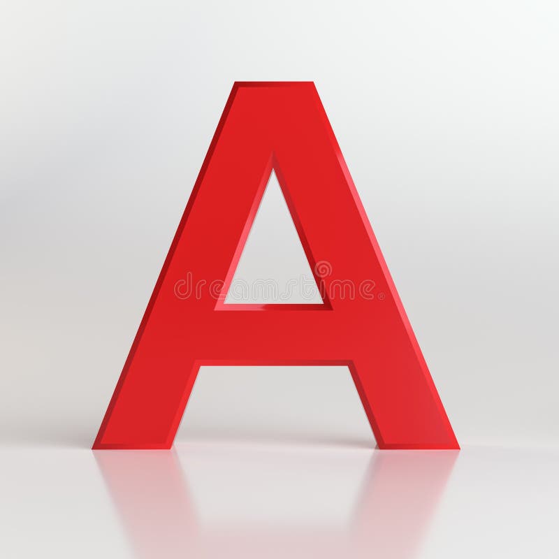 Red Letter. 3D Illustration Stock Illustration - Illustration of ...