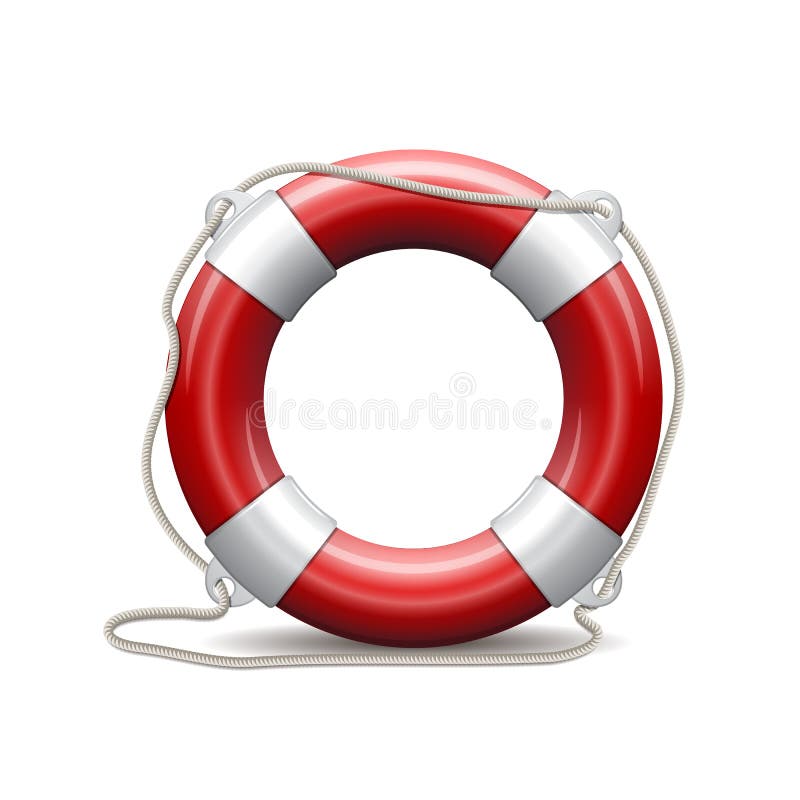 Red life buoy.