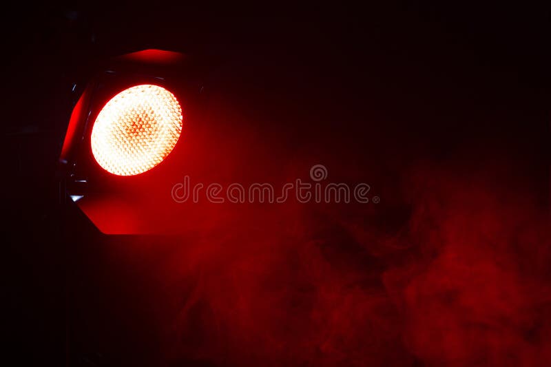 Red with Smoke in the Dark. for Photo Stock - Image of glow, modern: 140271739