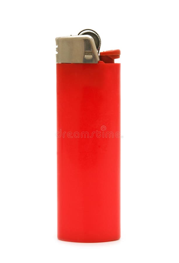 Red lighter stock image. Image of cigarette, start, object 10800783