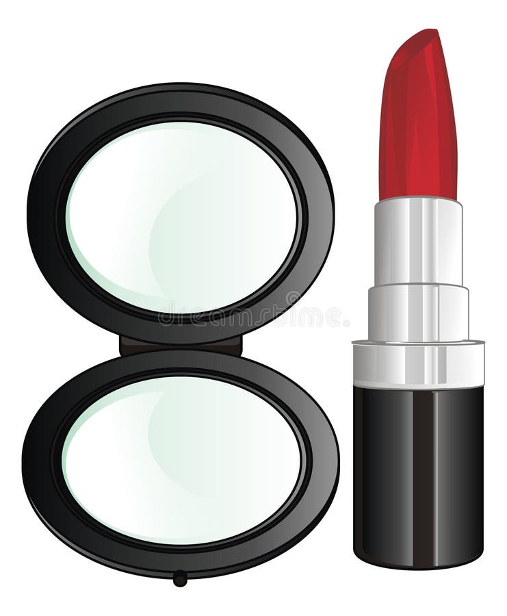 Mirror and lipstick stock illustration. Illustration of passion 121860971