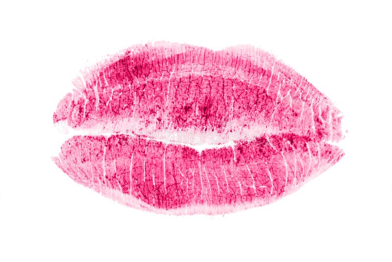 Lipstick Kiss Isolated on White Background Stock Photo Image of lush