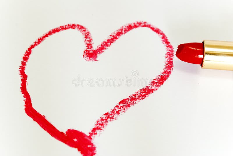 Red lipstick love heart stock image. Image of sign, background 16169559