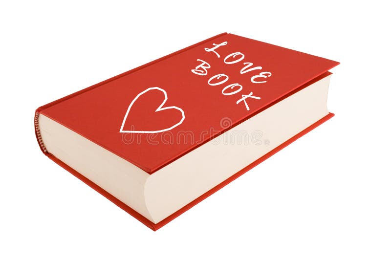 Red love-book isolated on a white background