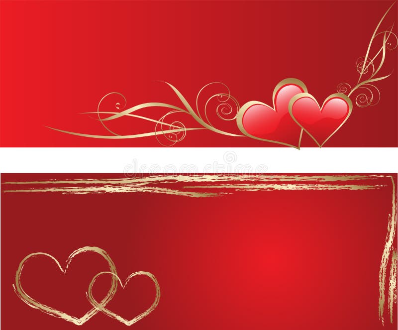 Red love greeting cards