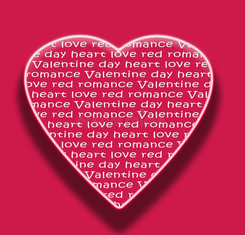 Red Love Heart For Valentine Day Typography Stock Illustration Illustration Of Heart Shape