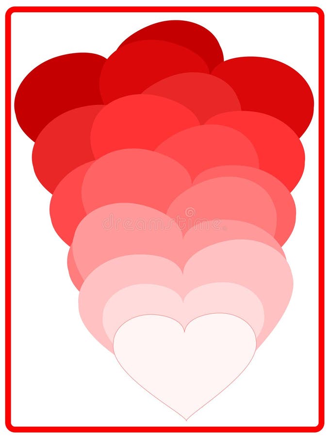 Red love hearts royalty free illustration Red love hearts royalty free illustration