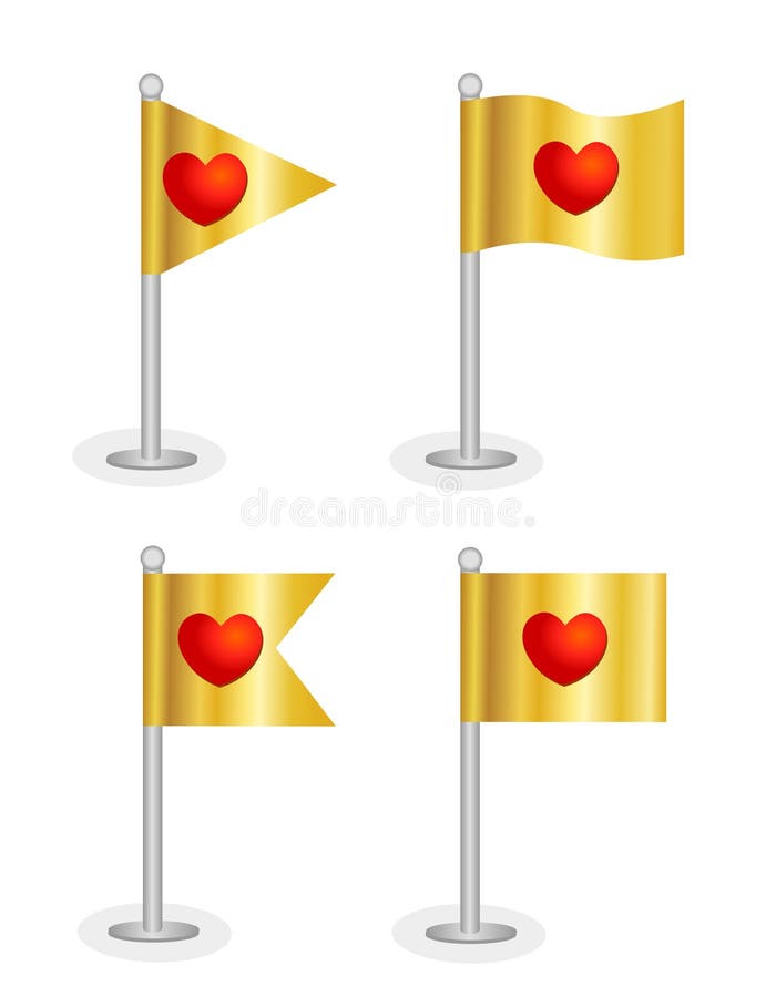 Love flags set 1 stock vector. Illustration of isolated 13625763