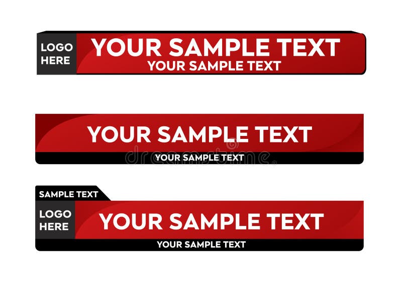 Red Lower Third Vector News Lower Thirds Pack Template. Vector ...