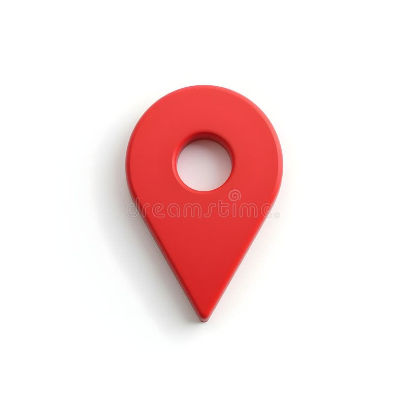 Red map pin location marker gps navigation pointer icon symbol for destination and travel concept stock illustration.