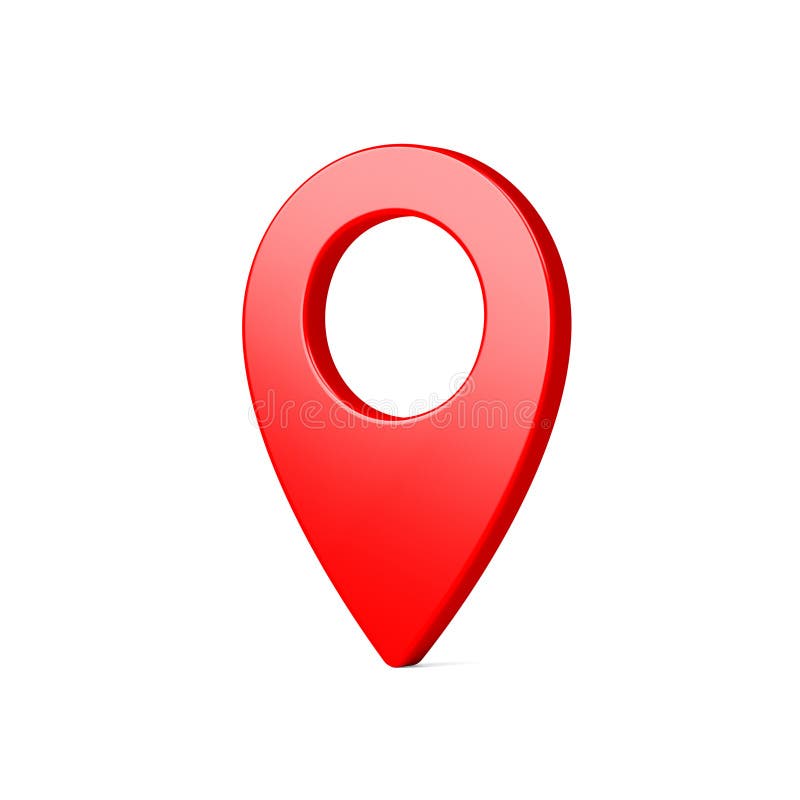 Red map pointer. Isolated. Location pin. Map marker. vector illustration