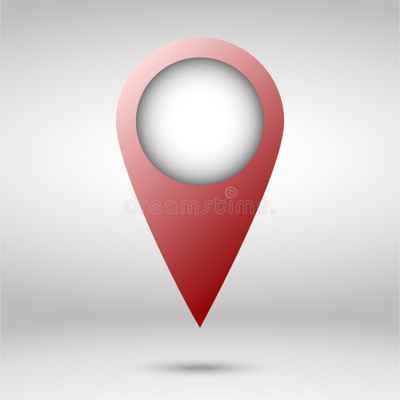 Red map pointer isolated royalty free illustration