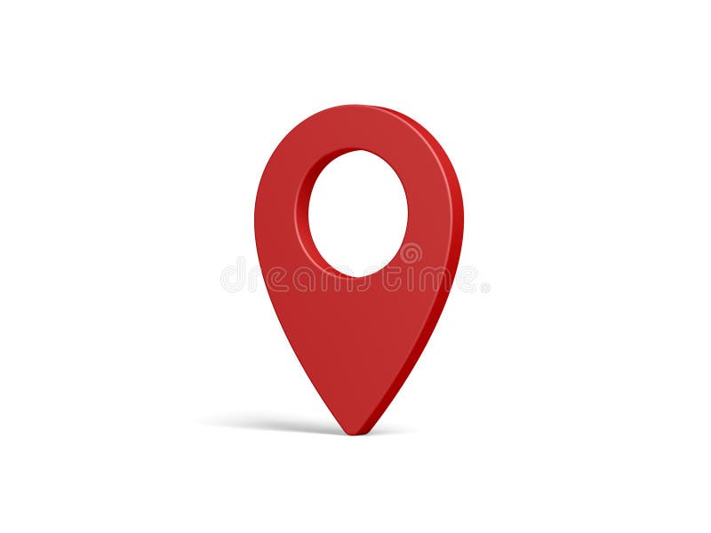 Red map pointer isolated on white background. Location pin. Map marker. vector illustration