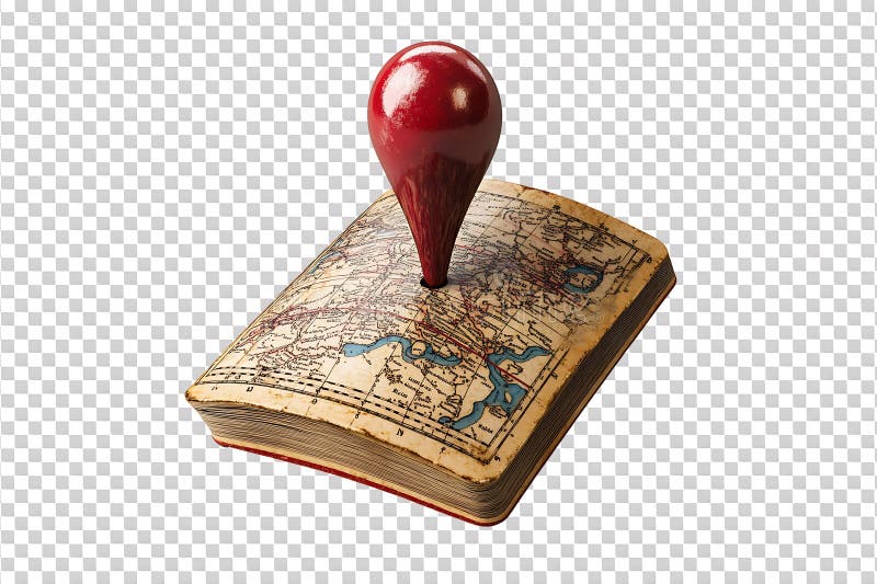 Red map pointer Isolated on White and Transparent Background PNG Image royalty free illustration