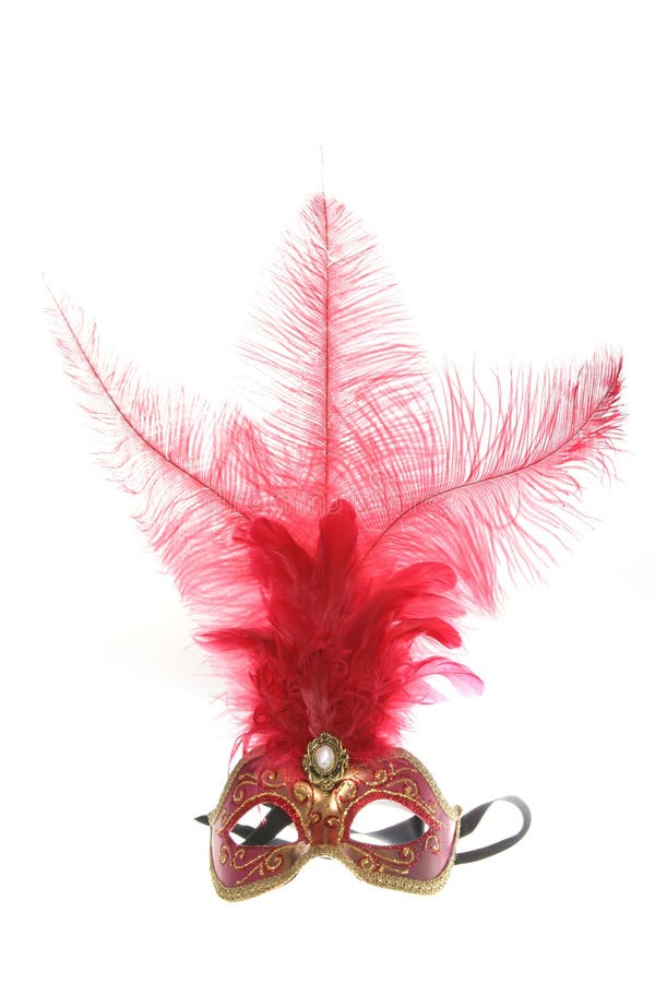 Red Mardi Gras Mask