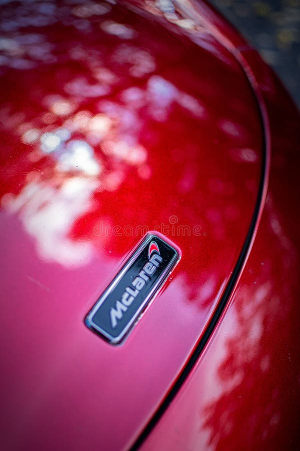 Red McLaren 650S Exotic Car, Closeup Editorial Stock Image Image of