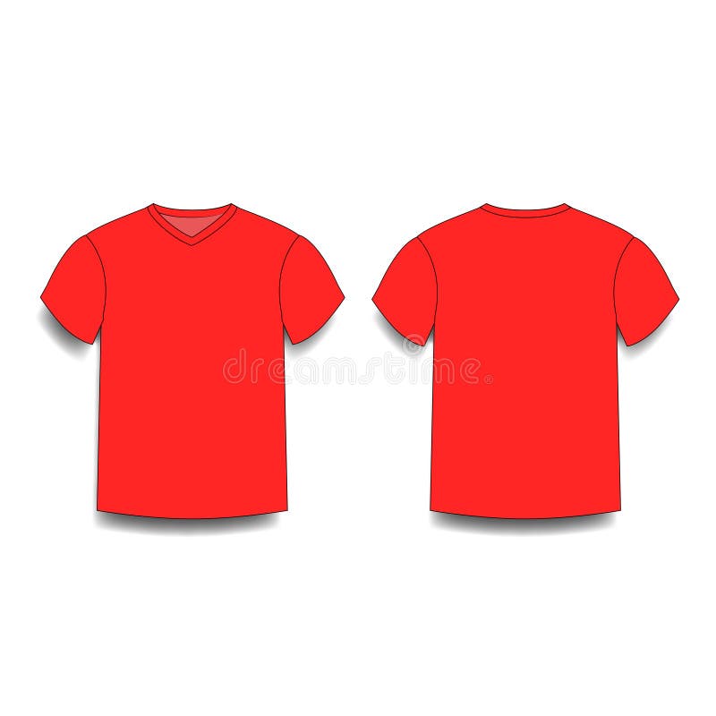 Plain Red T Shirt Front And Back