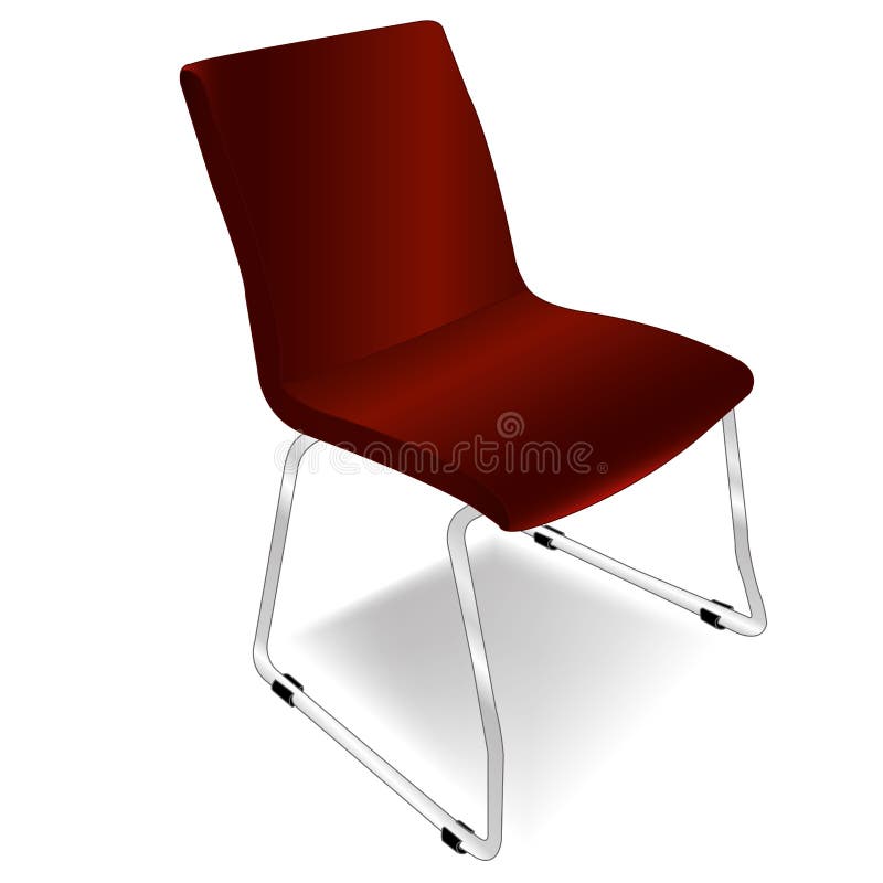 Red metal chair vector stock vector. Illustration of isolated 28198463