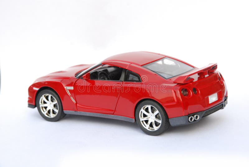 Red metal sport car model