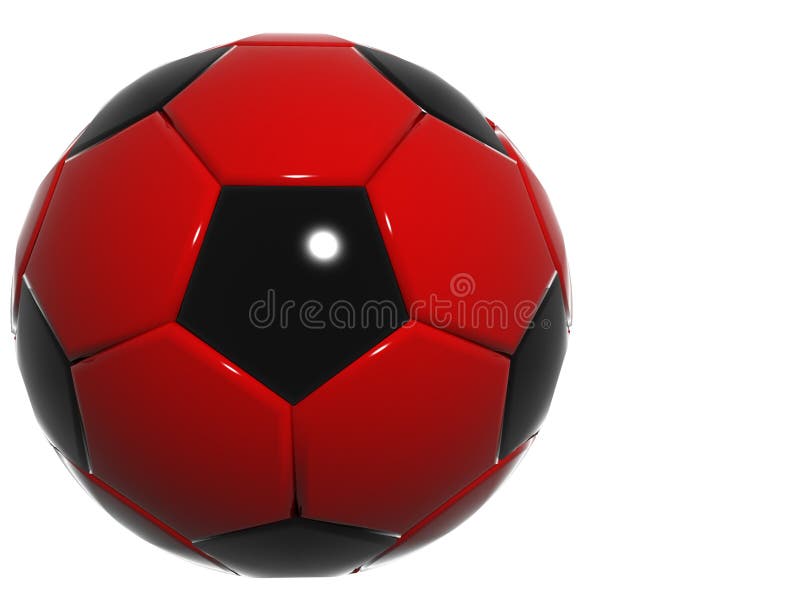 Red metalic soccer ball stock illustration. Illustration of active 868245