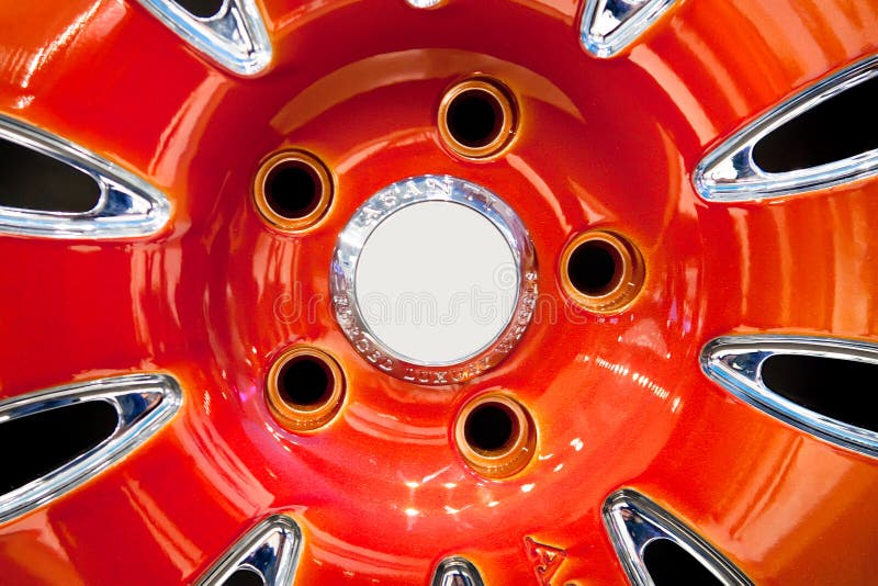 Red Metallic tyre disc