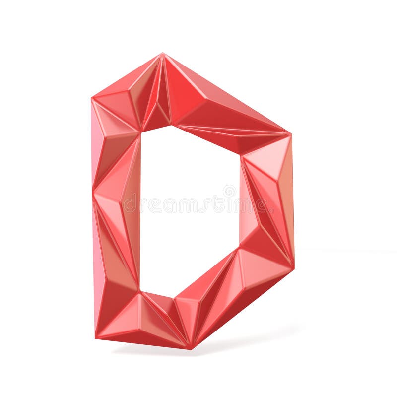 Red Modern Triangular Font Letter X. 3D Stock Illustration ...