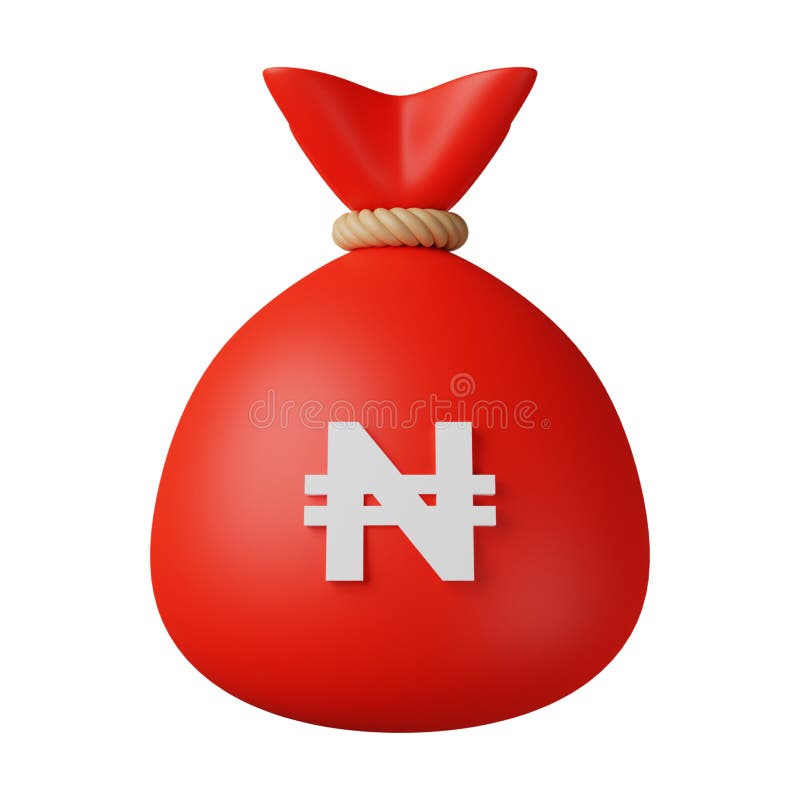 Red Money Bag Naira 3D Illustration Stock Illustration Illustration of payment, sack 254160271