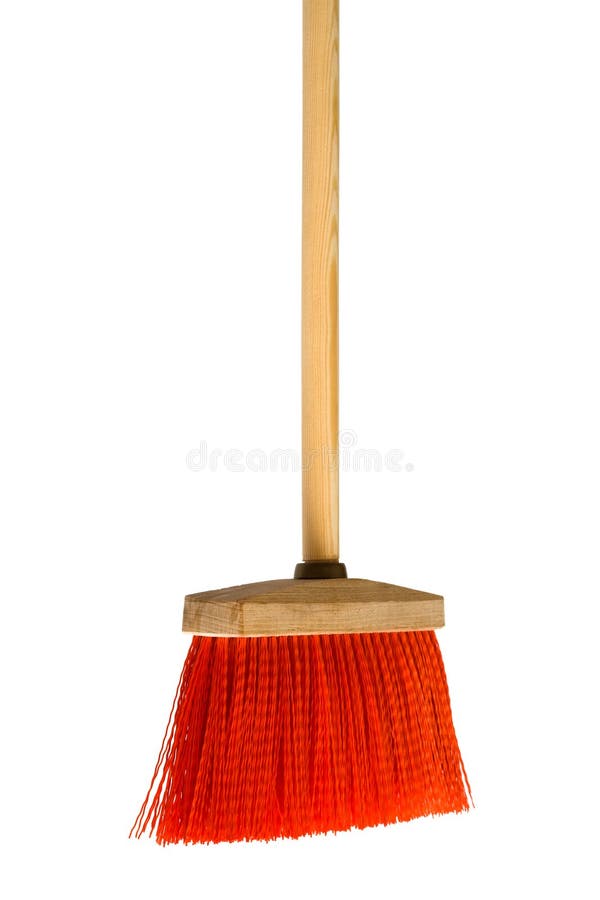 Red broom stock image. Image of domestic, house, cleanup 8901753