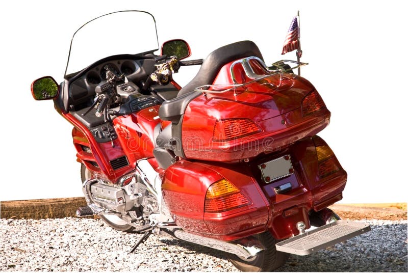 Red Motorcycle Isolated royalty free stock photo Red Motorcycle Isolated royalty free stock photo