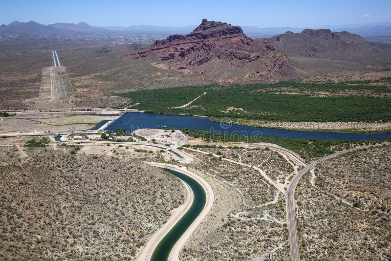 Red Mountain and Granite Reef Dam