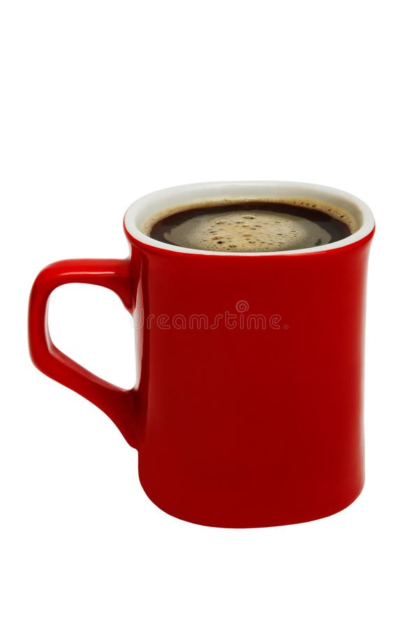 Red mug from coffee