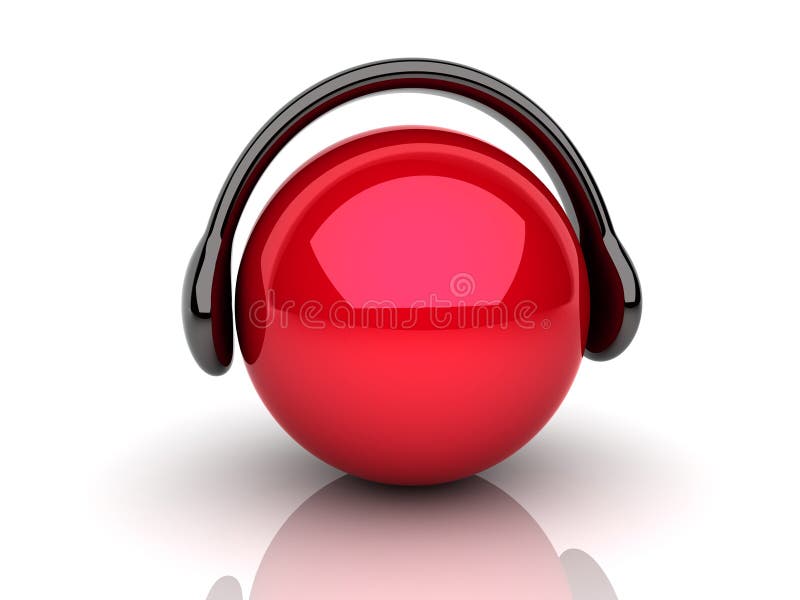 Red music lover vector illustration