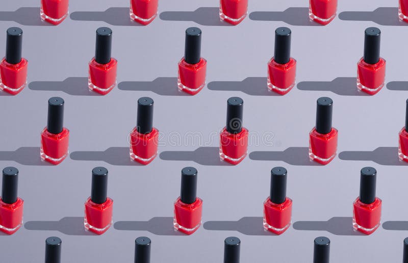 Red nail polish stock photos