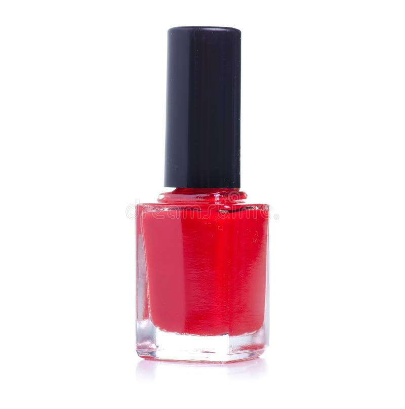 Red nail polish royalty free stock images