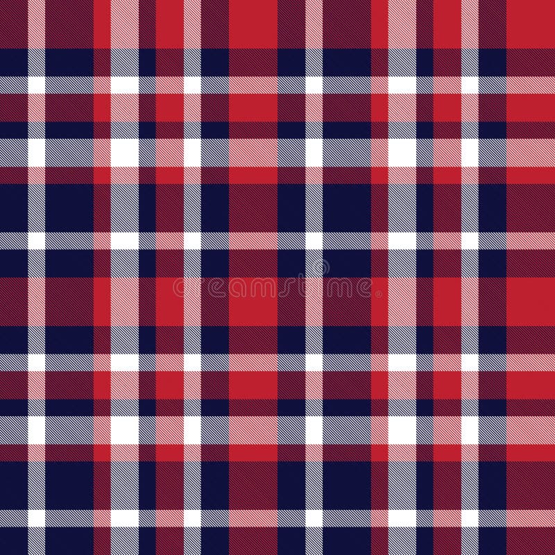 Red and Navy Plaid Tartan Seamless Pattern Stock Vector - Illustration ...