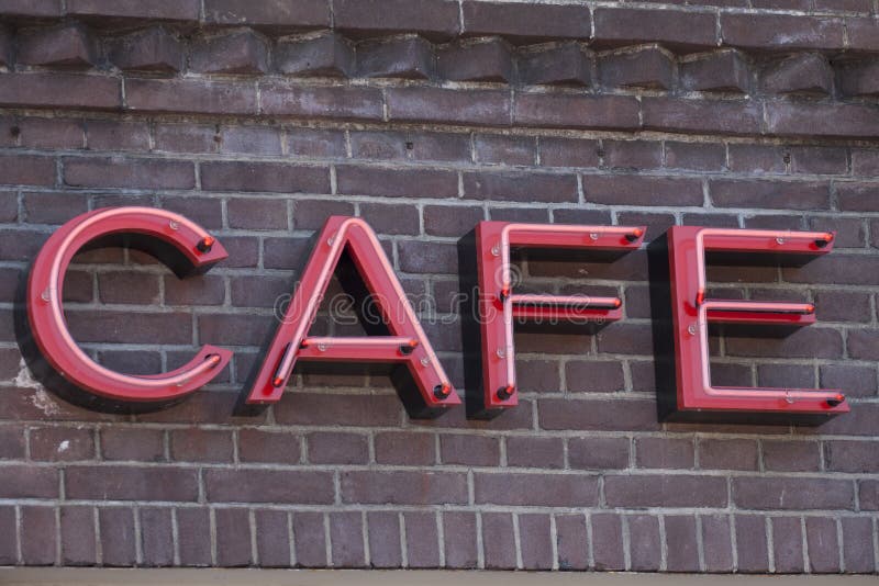 Red neon lights royalty free stock image