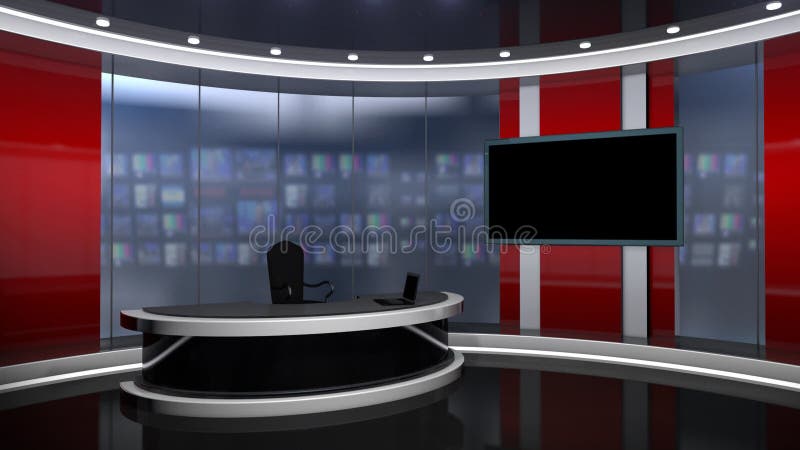 Red News Studio Set Stock Footage Video Of Definition 0406 Red News Studio Set Stock Footage Video Of Definition 0406