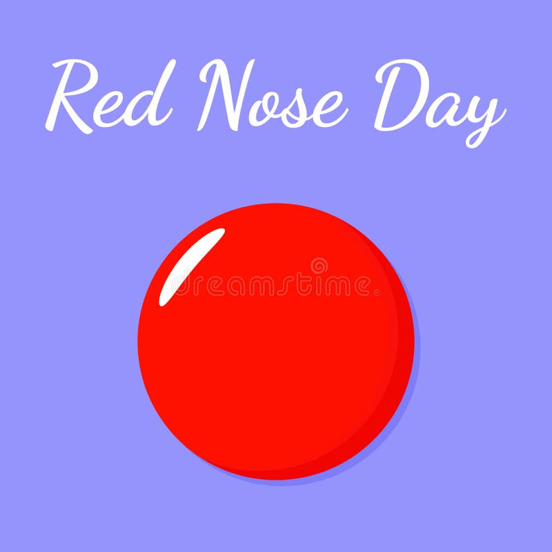 Red Nose Day Illustration. Vector. Flat Design. Banner for Red Nose Day